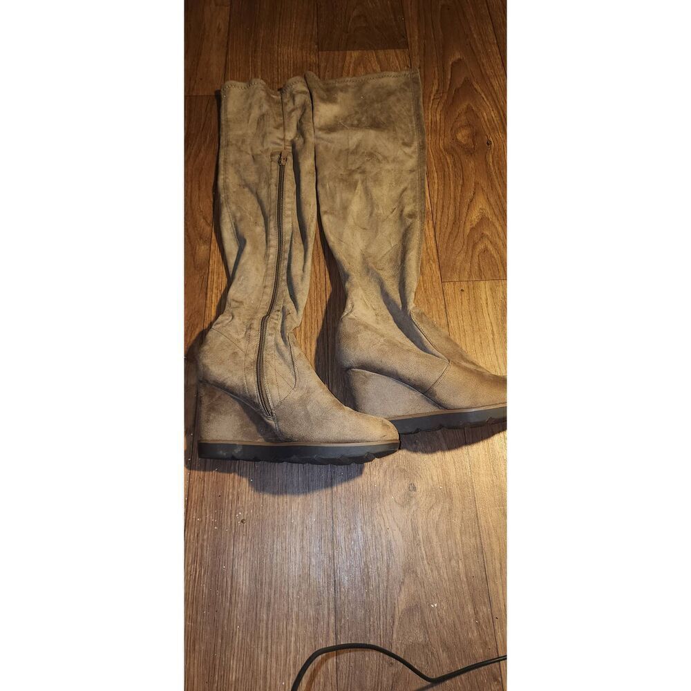 Betani Faux Suede OTK Boots - Picture 4 of 7